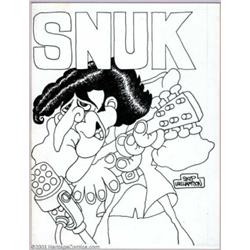 Skip Williamson - Original Art Cover, "Snuk Comix" (1970). This is unused cover art for Skip Will...