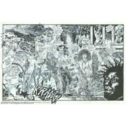 S. Clay Wilson - Original Art Illustration (1992). Here is a painstakingly detailed sketch from t...