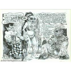 S. Clay Wilson - Original Art Illustration, "Advertising" (1992). Here is the original art for an...