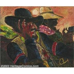 S. Clay Wilson - Original Painting, "Death At High Noon In Old Badwater" (1962)....