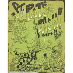 S. Clay Wilson - Original Illustration, "St. Pat's Bash" (Snake Chasin' Graphix, 1983)....