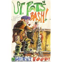 S. Clay Wilson - Original Illustration, "St. Pat's Bash" (Snake Chasin' Graphix, 1988)....