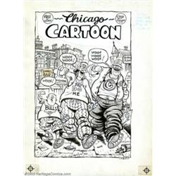 XNO, Jim Siergey, and Terry Laban - Four Original Art Illustrations From The Chicago Cartoon (198...