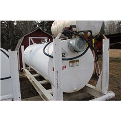 1000 GALLON DOUBLE WALL FUEL TANK WITH PUMP
