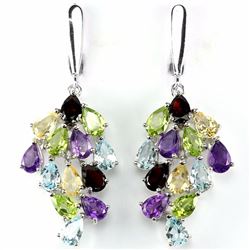 Natural Multi Gemstone Earrings