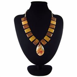 Natural Multi-Color Picasso Diamond Polished Necklace