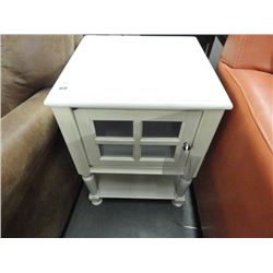 Distressed White Side Table