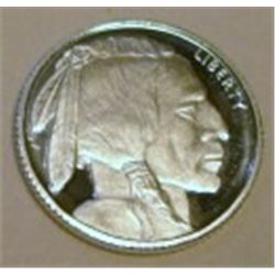 SILVER INDIAN LIBERTY HEAD/BUFFALO REVERSE 1/10oz .999 FINE SILVER *MS HIGH GRADE-GOLDEN STATE MINT*