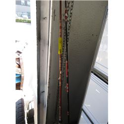 2 Cork handled fishing rods with reels - used