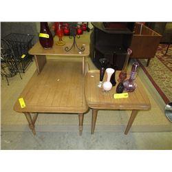 2 Wood end tables