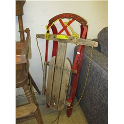 Vintage wood & metal sled