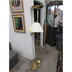 Pair of brass floor lamps - used