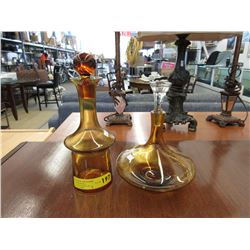 Mid-Century modern art glass decanters