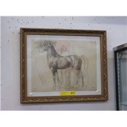 Degas print of a horse