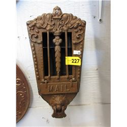 Vintage cast iron mail slot