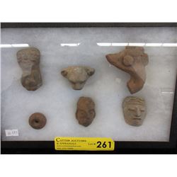 6 Pre-Columbian pottery effigies