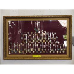 Framed collector spoons