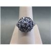 Image 1 : Tanzanite & Diamond Cluster Ring - Sterling Silver