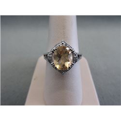 Citrine & Diamond Ladies Ring
