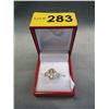 Image 2 : Citrine & Diamond Ladies Ring