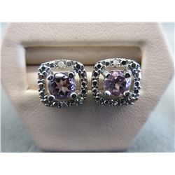New - Amethyst & Diamond-set Earrings