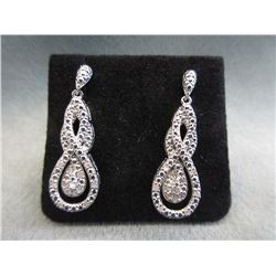 New - One Quarter Carat Diamond Drop Earrings