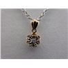 Image 1 : Diamond-set Sterling Silver Pendant & chain