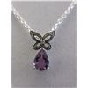 Image 1 : Amethyst & Diamond-set Pendant & chain