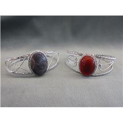 2 Bangles set with Genuine Gemstones