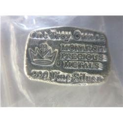 1 Troy Ounce - .999 Silver Loaf Bar