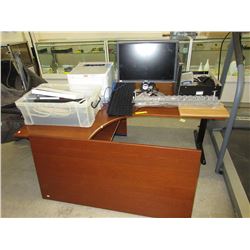 Office desk, monitor, printer & more - used