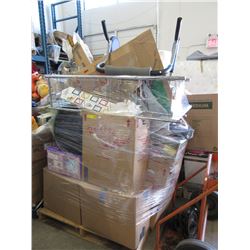 Skid of storage locker goods