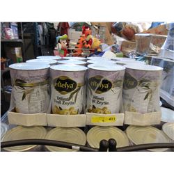 4 Cases of canned sliced green olives
