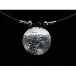 Signed  - Sterling Silver Haida Whale pendant