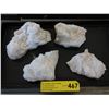 Image 1 : 4 Quartz crystal formations - 1.3 kg.