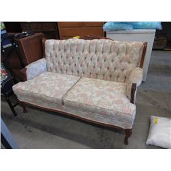 Carved back French settee