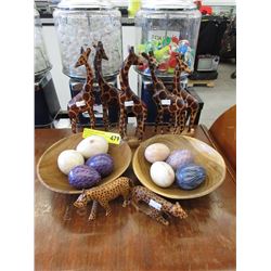 17 Wood & stone carvings - African Theme