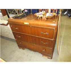 1950s Walnut waterfall veneer dresser