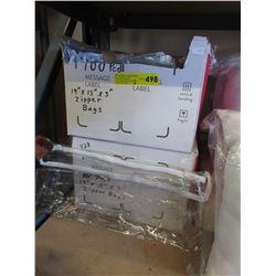 2 Cases of plastic zipper bags
