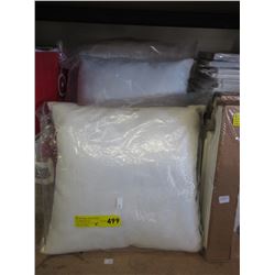6 x 14" White cushions - new
