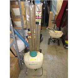 New Bamboo plant stakes & used backpack sprayer