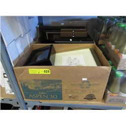2 Boxes of picture frames & gardening books - used