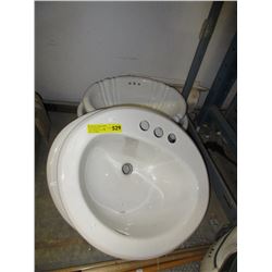4 Oval porcelain sinks