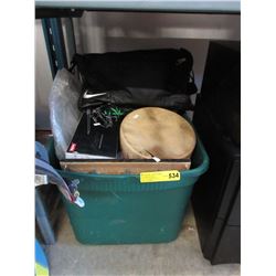 Tote of used household goods