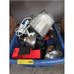 Shop lights & electric drills - used