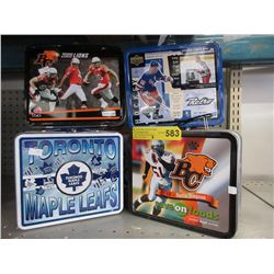 6 Souvenir lunch boxes with team logos