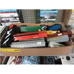 HO Scale rail track & cars - used