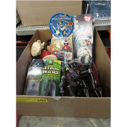 Box lot of new & used toys