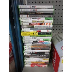 30 XBOX 360 games - used
