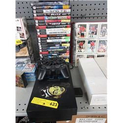 PlayStation 2 with controller & games - used